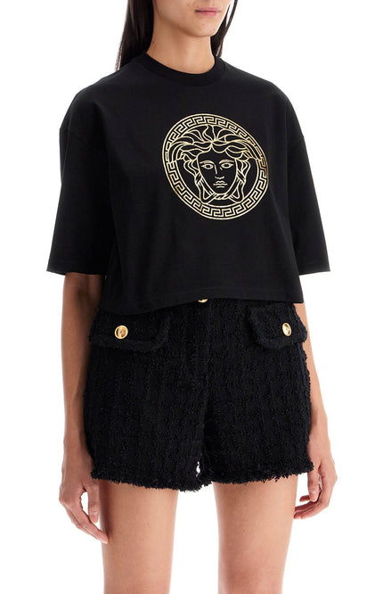 Versace cropped medusa t