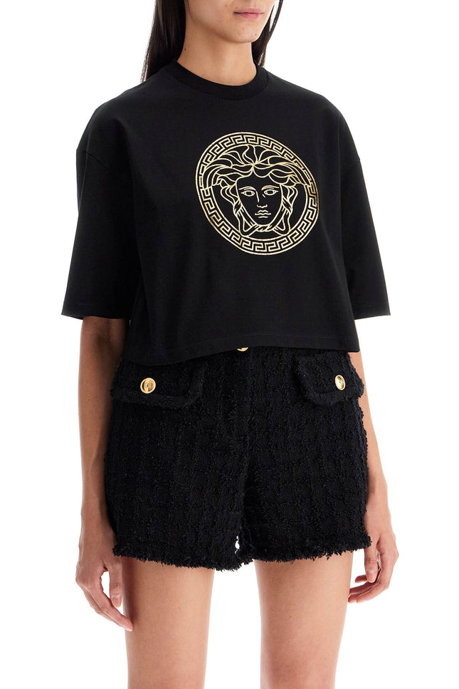 Versace cropped medusa t