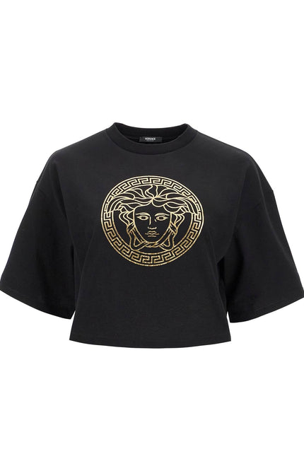 Versace cropped medusa t