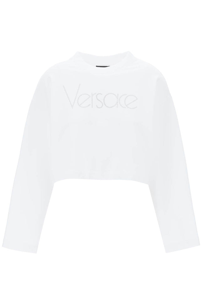 Versace "cropped sweatshirt with rhinestone