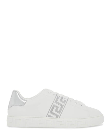 Versace embroidered greek pattern sneakers in