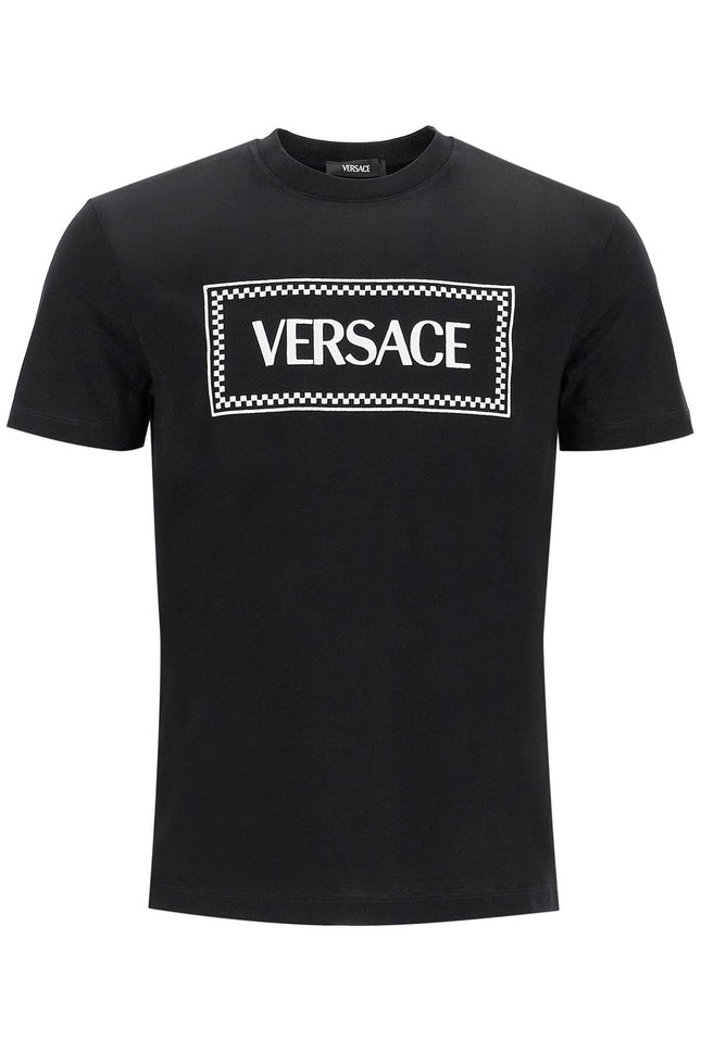 Versace embroidered logo t-shirt - Black