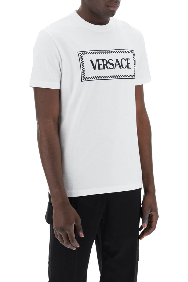 Versace embroidered logo t-shirt - White