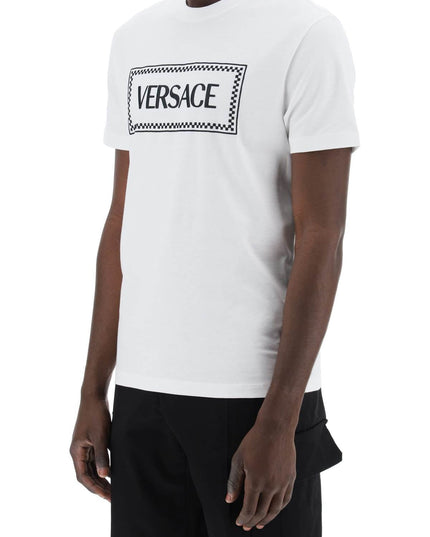 Versace embroidered logo t-shirt - White