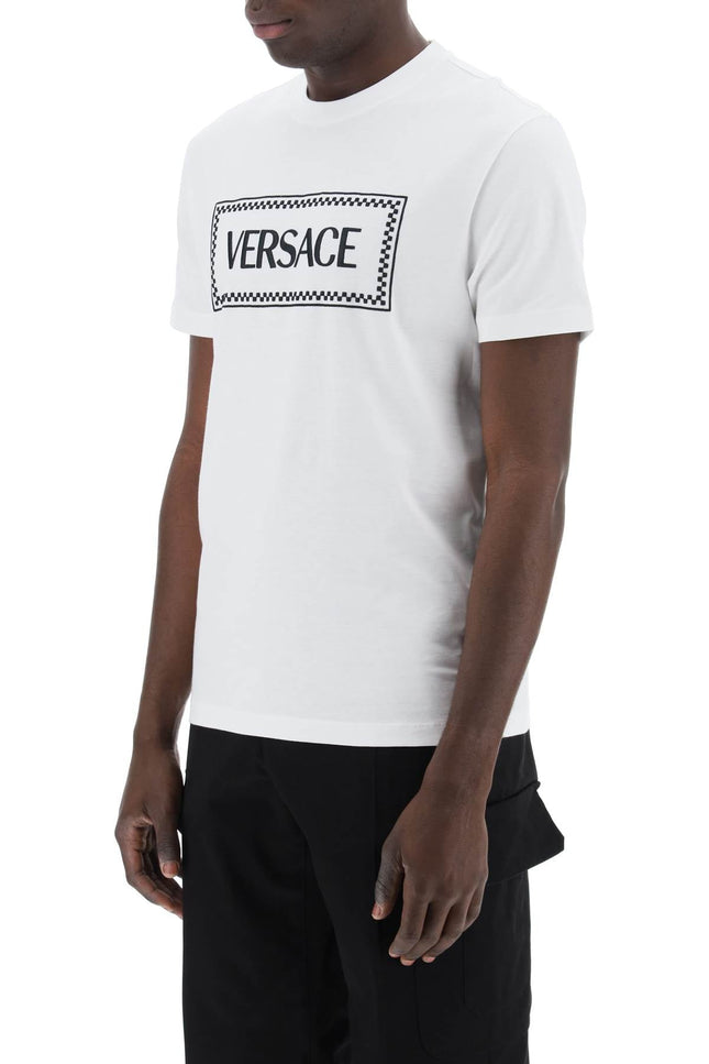 Versace embroidered logo t-shirt - White