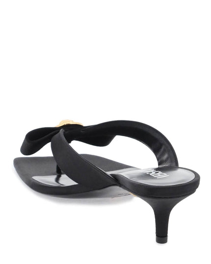 Versace gianni ribbon thong mules