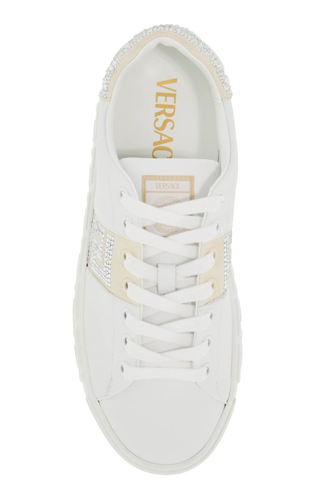 Versace "greca crystal sneakers - White