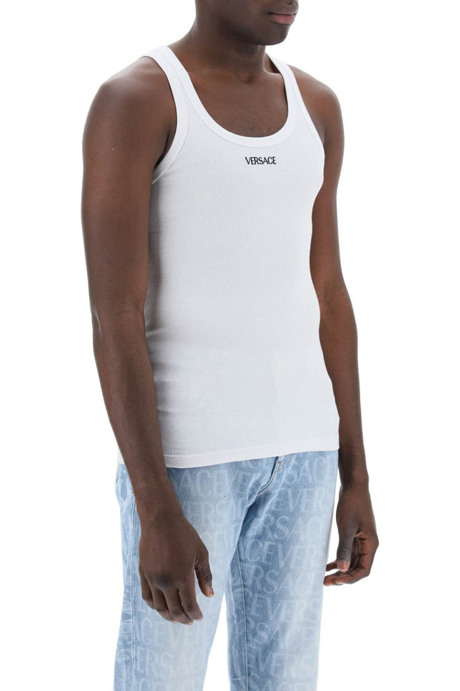 Versace "intimate tank top with embroidered - White
