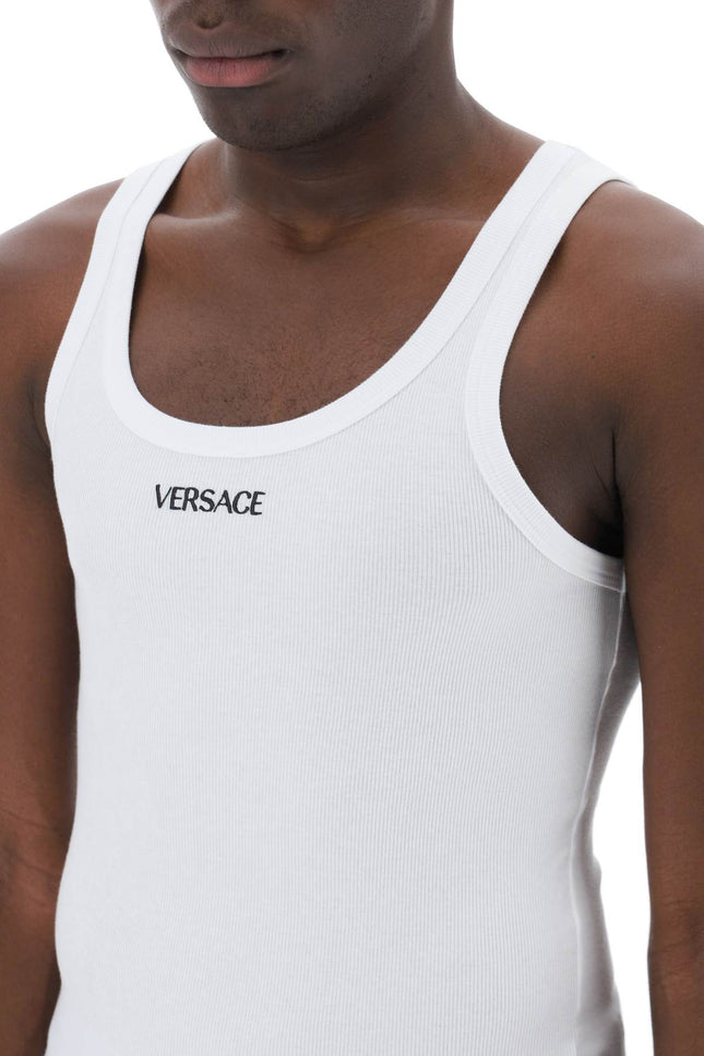 Versace "intimate tank top with embroidered - White