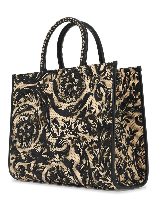 Versace medium athena barocco tote bag in raff