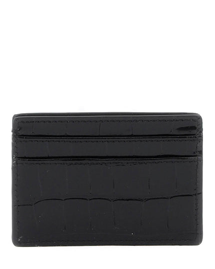 Versace medusa biggie croco-embossed cardholder