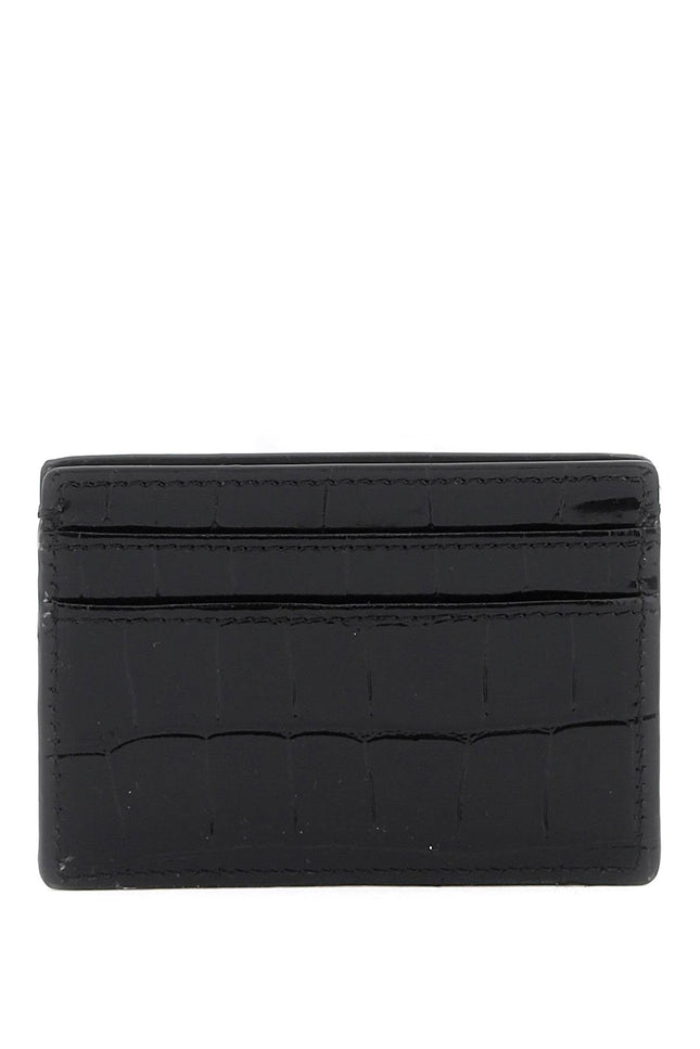 Versace medusa biggie croco-embossed cardholder