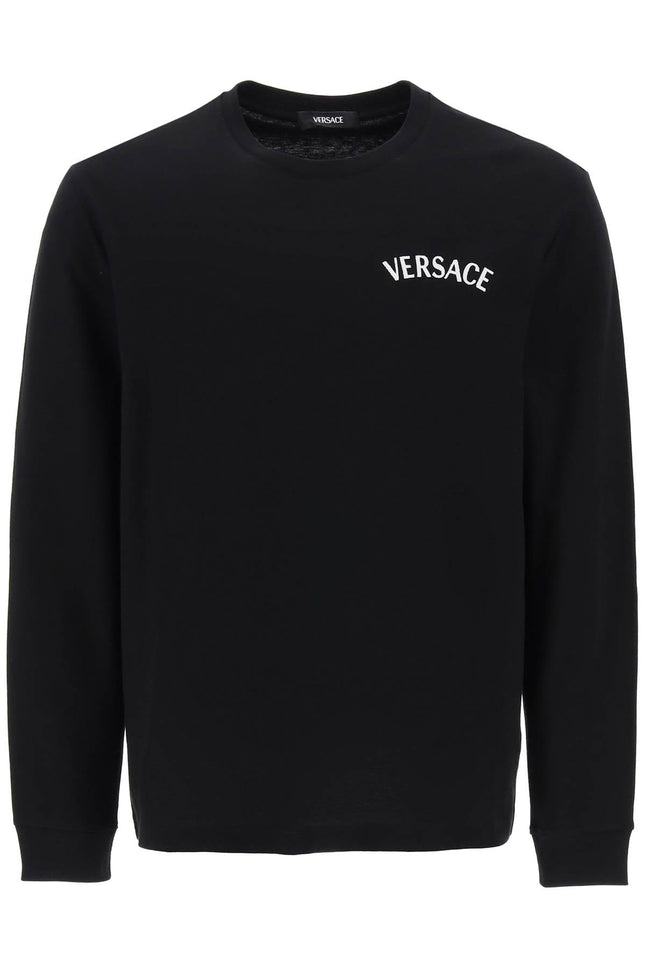 Versace milano stamp long-sleeved t-shirt - Black