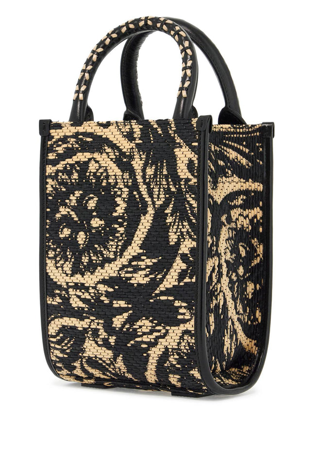 Versace mini athena barocco tote bag - Black