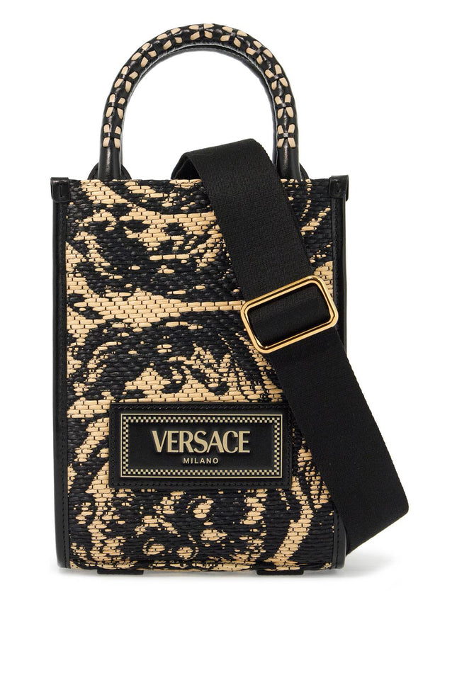 Versace mini athena barocco tote bag - Black