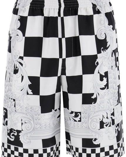 Versace printed silk bermuda shorts set