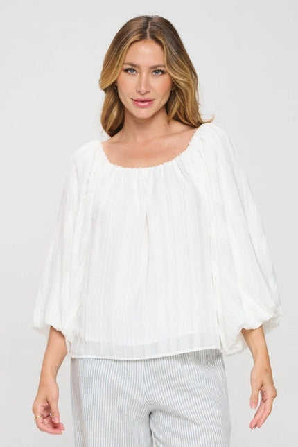 Versatile Sheer Heavy Boat Neck Top