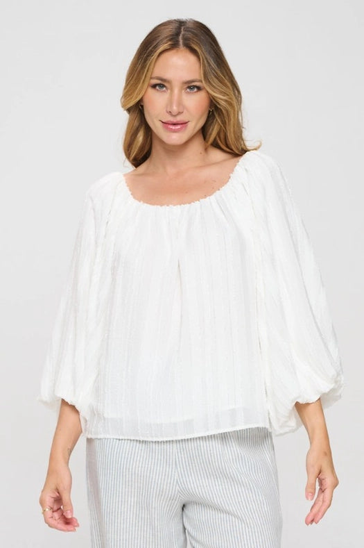 Versatile Sheer Heavy Boat Neck Top