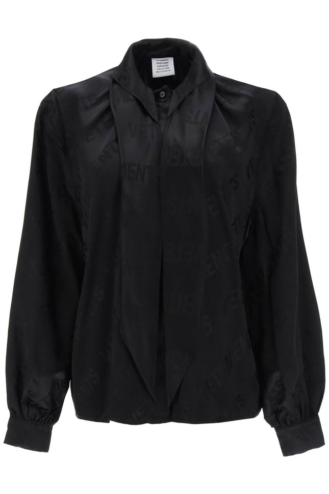 Vetements scarf collar monogram blouse-women > clothing > shirts and blouses > blouses-Vetements-Urbanheer