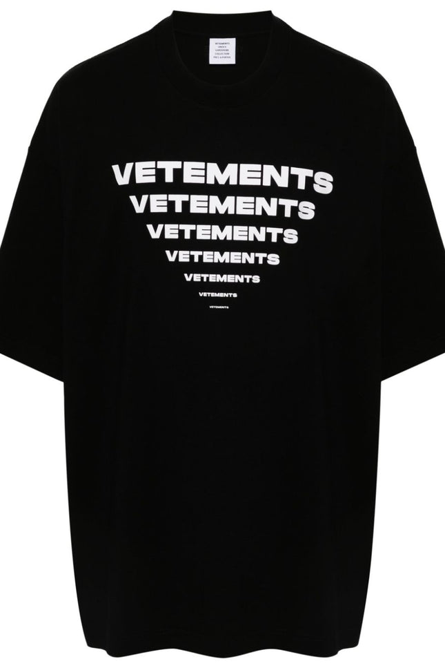 Vetements T-Shirts And Polos Black