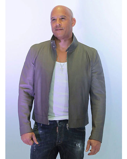 Vin Diesel Genuine Leather Jacket Gray-0