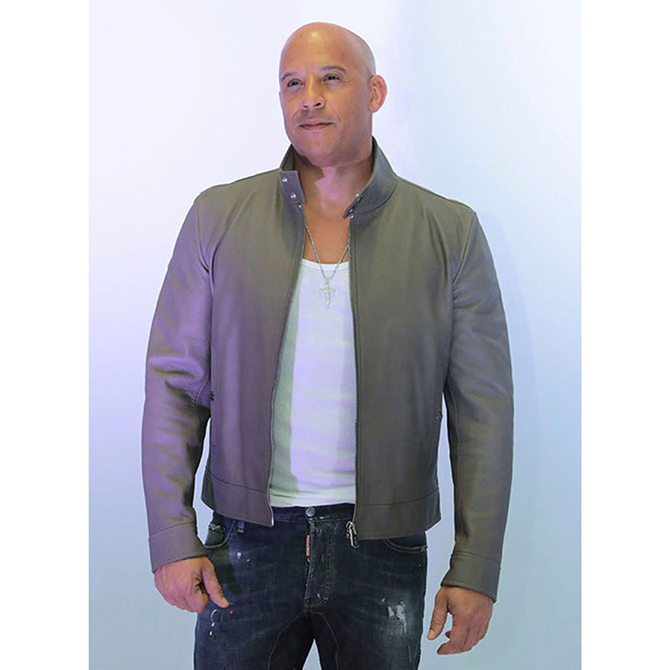 Vin Diesel Genuine Leather Jacket Gray-0