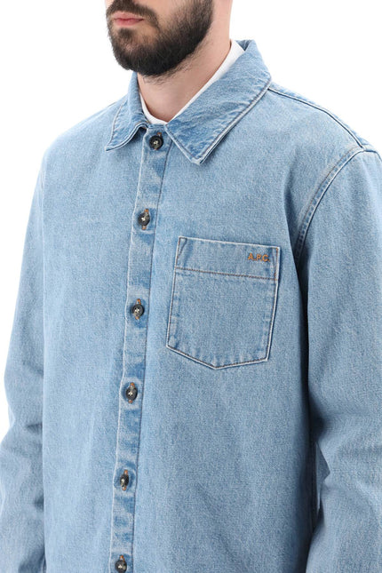 Vittorio Brodee Poitrine Denim Overshirt-men > clothing > jackets and blazers > denim jackets-A.P.C.-s-Celeste-Urbanheer