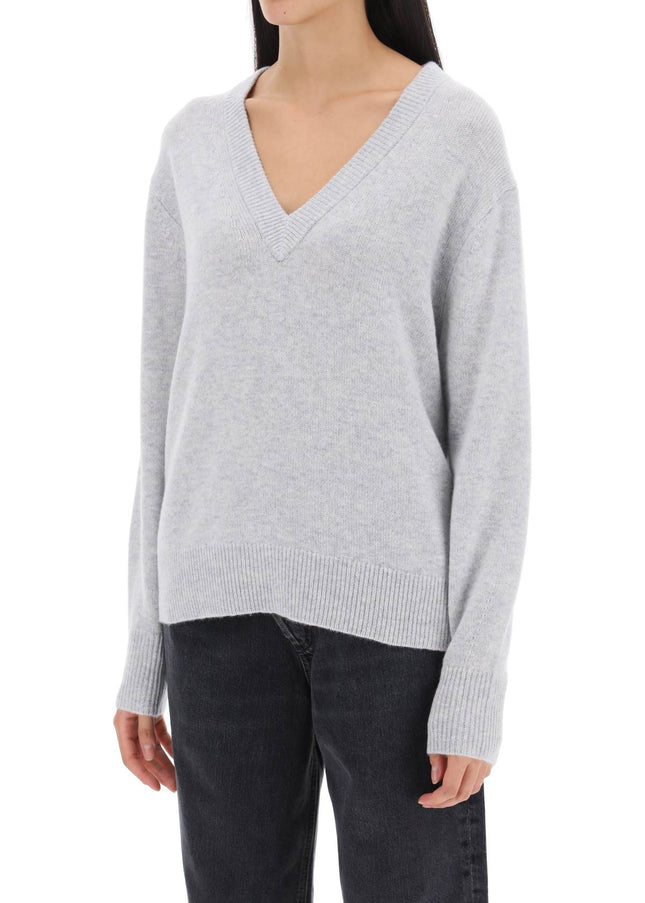 Guest In Residence The V Cashmere Sweater Grey-GUEST IN RESIDENCE-Grey-S-Urbanheer