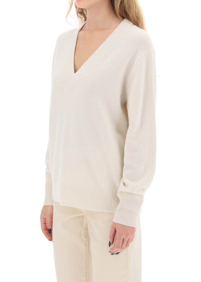 Guest In Residence The V Cashmere Sweater White-GUEST IN RESIDENCE-White-XS-Urbanheer