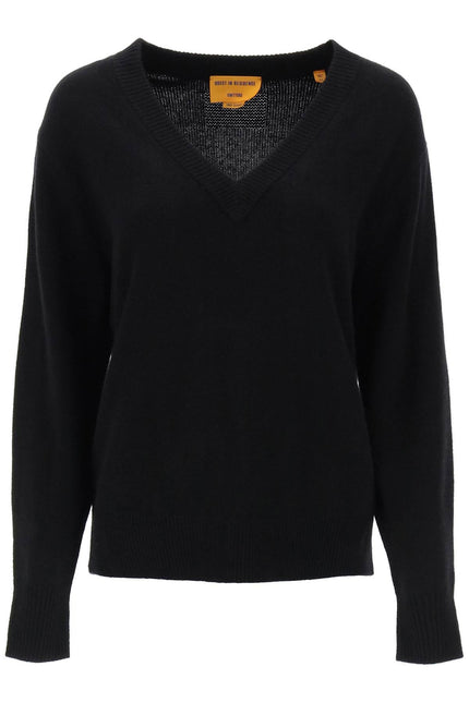 Guest In Residence The V Cashmere Sweater Black-GUEST IN RESIDENCE-Black-XS-Urbanheer