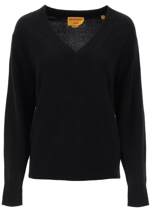 Guest In Residence The V Cashmere Sweater Black-GUEST IN RESIDENCE-Black-XS-Urbanheer