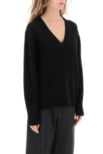 Guest In Residence The V Cashmere Sweater Black-GUEST IN RESIDENCE-Black-XS-Urbanheer