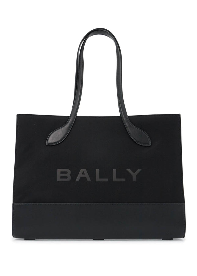 Bally east/west nylon and leather tote bag