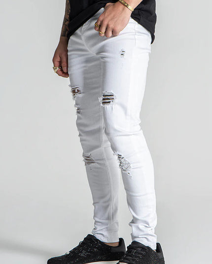 WHITE GK DESTROYED JEANS-Jeans-Gianni Kavanagh-Urbanheer