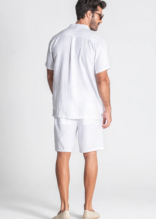 WHITE LINEN HAWAIIAN SHIRT-SHIRT-Gianni Kavanagh-Urbanheer