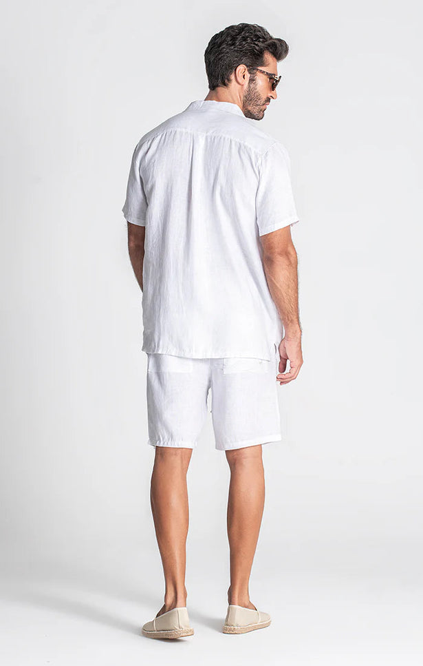 WHITE LINEN HAWAIIAN SHIRT-SHIRT-Gianni Kavanagh-Urbanheer