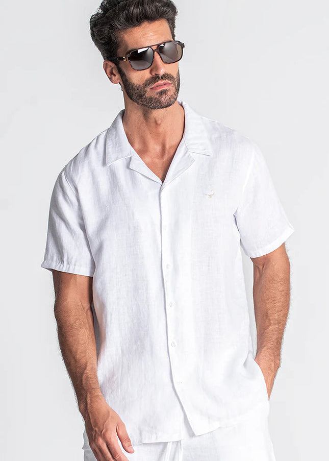 WHITE LINEN HAWAIIAN SHIRT-SHIRT-Gianni Kavanagh-XS-Urbanheer