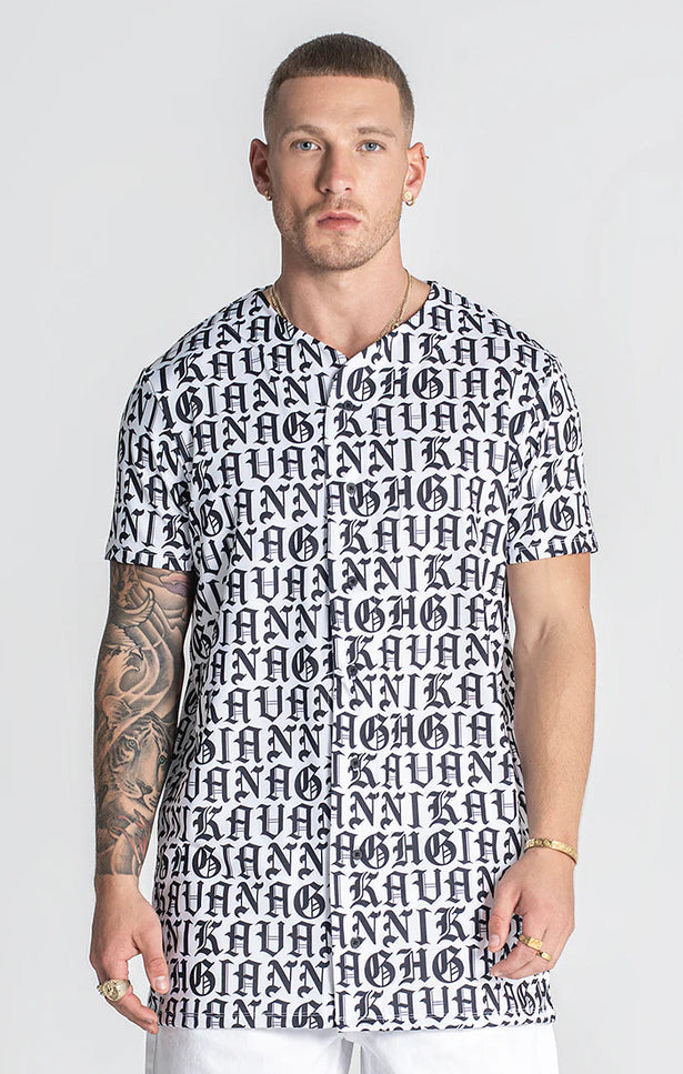 WHITE MESSAGE BASEBALL SHIRT-SHIRT-Gianni Kavanagh-S-Urbanheer