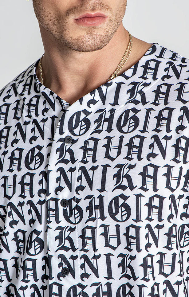 WHITE MESSAGE BASEBALL SHIRT-SHIRT-Gianni Kavanagh-Urbanheer