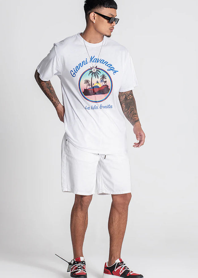 WHITE TROPICANA OVERSIZED TEE-Tee-Gianni Kavanagh-Urbanheer