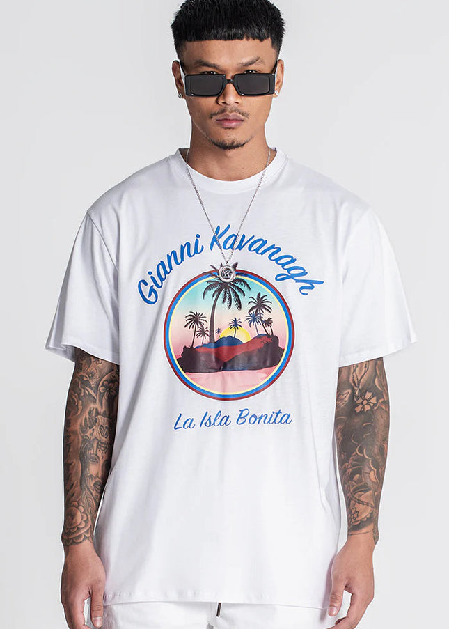 WHITE TROPICANA OVERSIZED TEE-Tee-Gianni Kavanagh-XS-Urbanheer