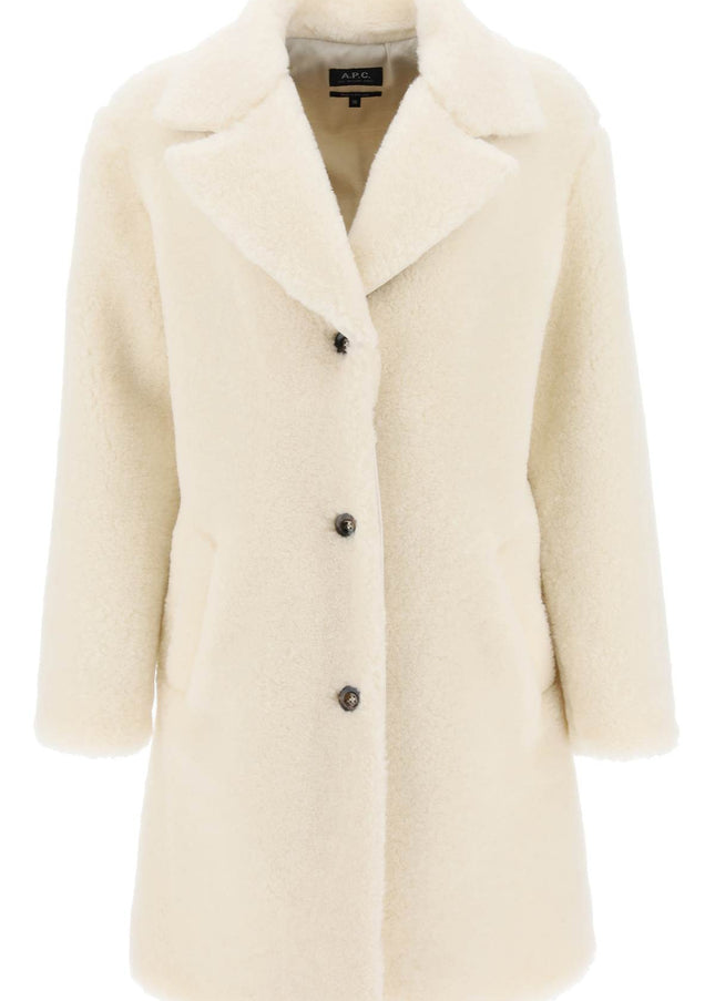 A.P.C. 'Nicolette' Teddy Coat-A.P.C.-White-36-Urbanheer