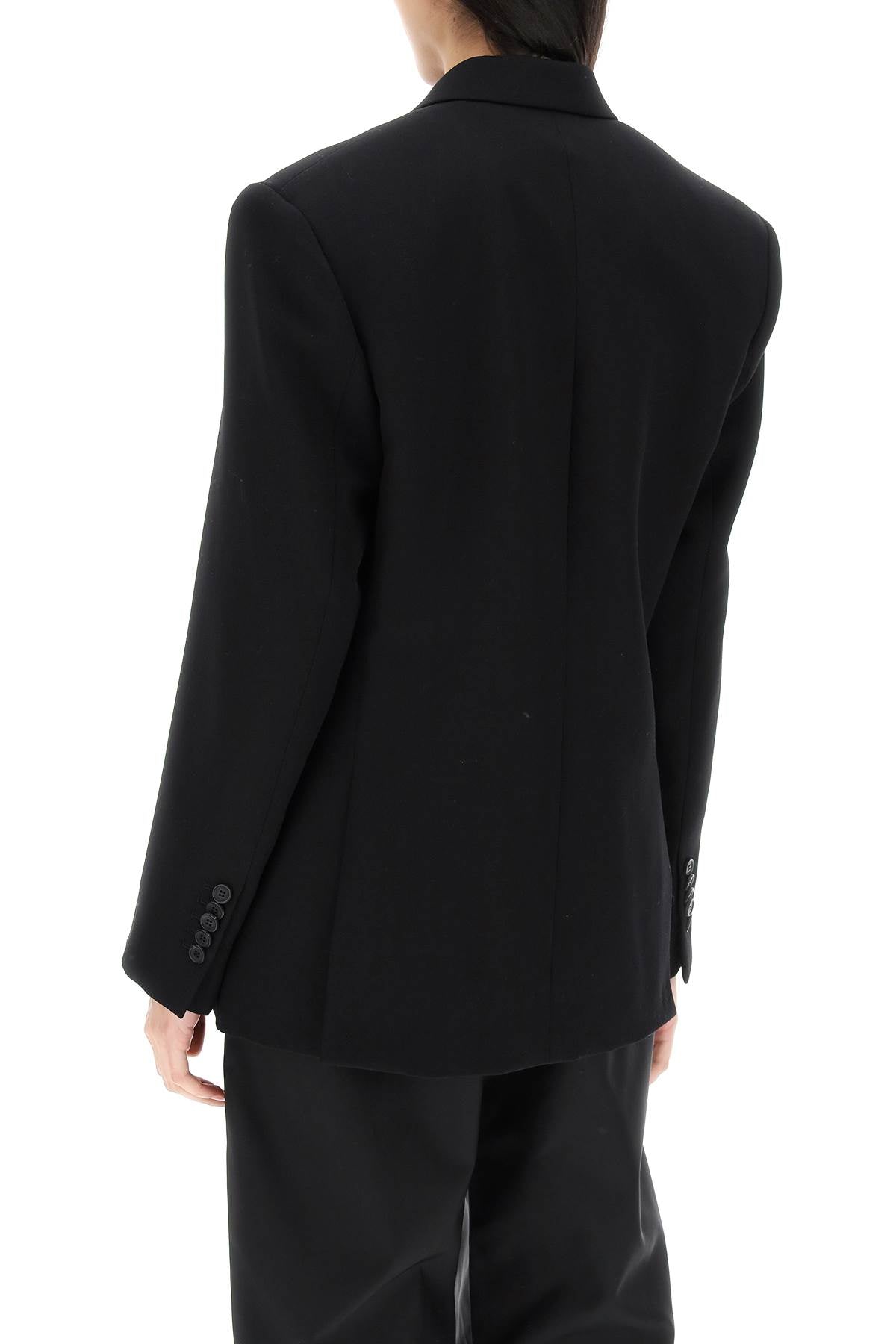 Wardrobe.nyc double-breasted blazer-women > clothing > jackets > blazers and vests-Wardrobe.Nyc-l-Black-Urbanheer