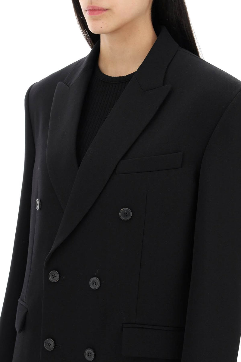 Wardrobe.nyc double-breasted blazer-women > clothing > jackets > blazers and vests-Wardrobe.Nyc-l-Black-Urbanheer