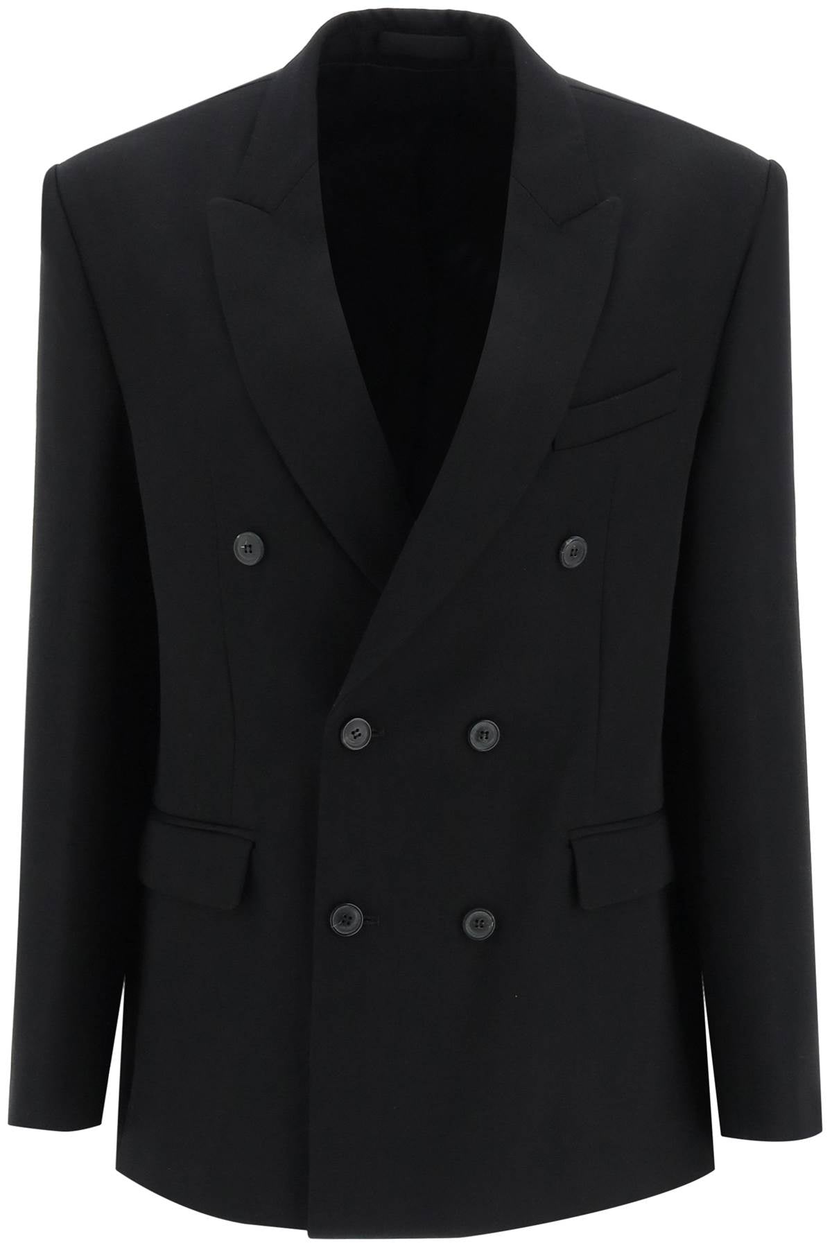 Wardrobe.nyc double-breasted blazer-women > clothing > jackets > blazers and vests-Wardrobe.Nyc-l-Black-Urbanheer