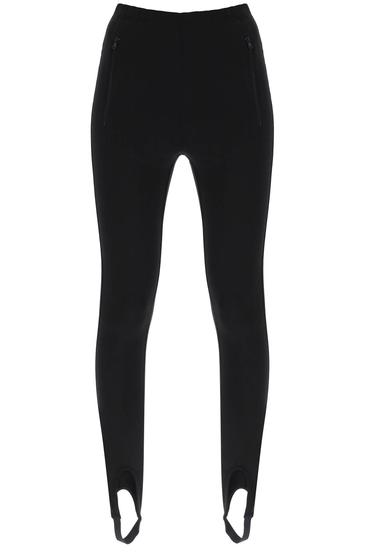 Wardrobe.nyc high-waisted stirrup leggings-women > clothing > trousers-Wardrobe.Nyc-l-Black-Urbanheer