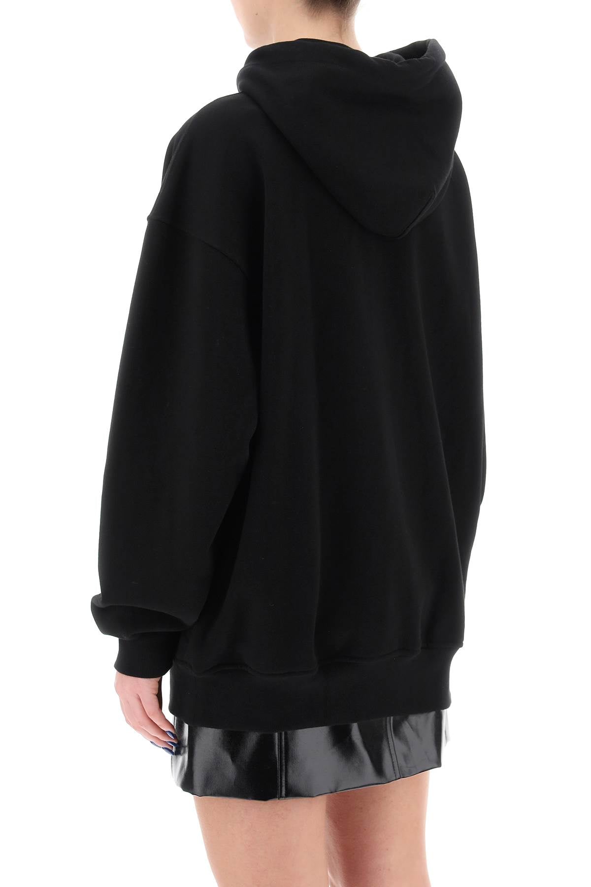 Wardrobe.nyc oversized zip-up hoodie-women > clothing > tops > sweatshirts-Wardrobe.Nyc-xs-Black-Urbanheer