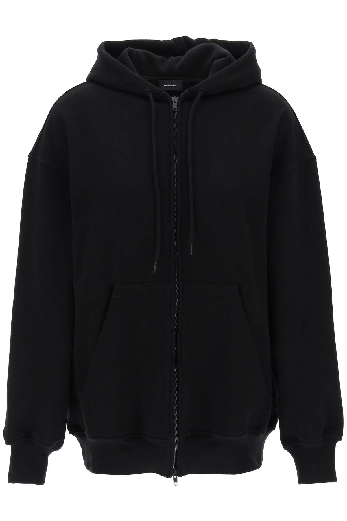 Wardrobe.nyc oversized zip-up hoodie-women > clothing > tops > sweatshirts-Wardrobe.Nyc-xs-Black-Urbanheer