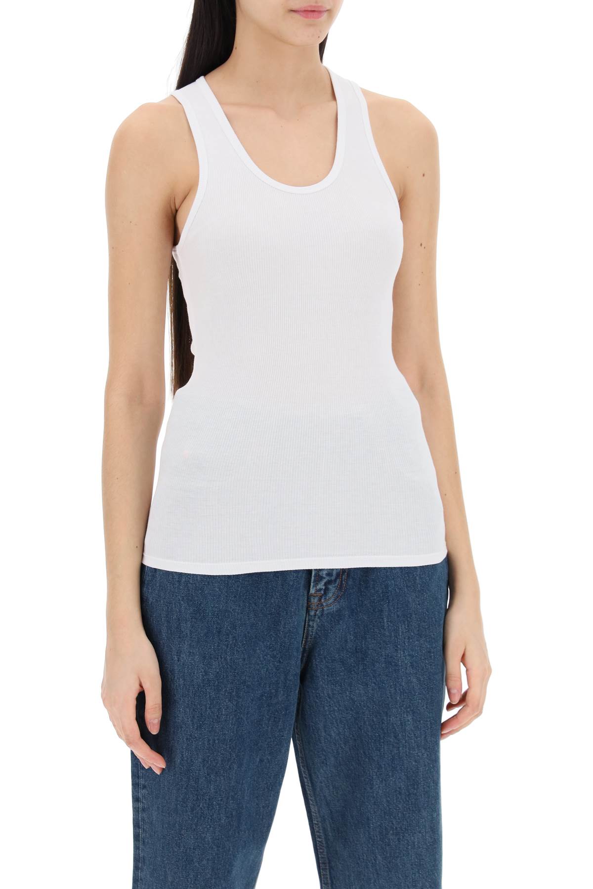 Wardrobe.nyc ribbed sleeveless top with-women > clothing > tops-Wardrobe.Nyc-Urbanheer