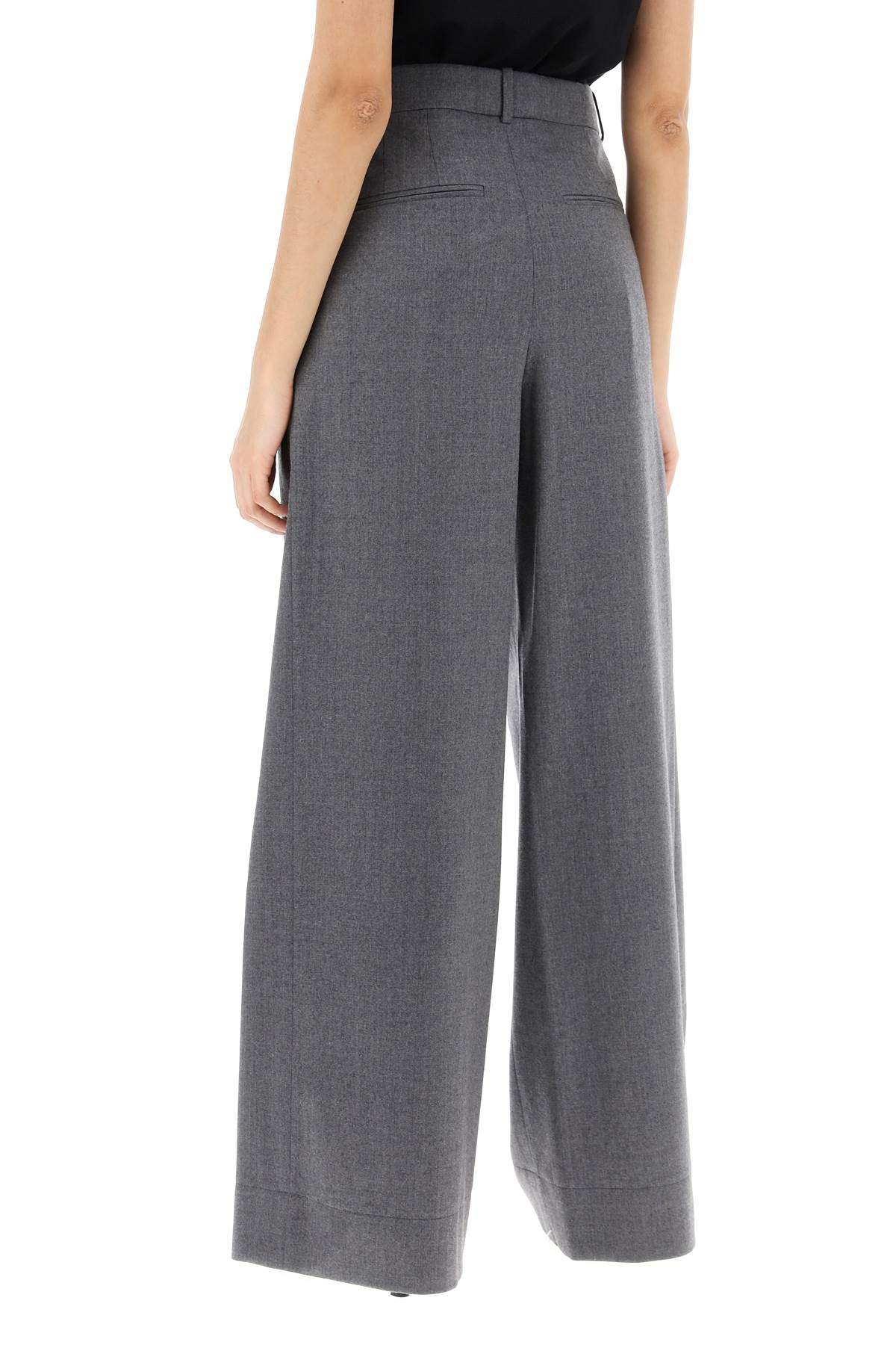 Wardrobe.nyc wide leg flannel trousers for men or-women > clothing > trousers-Wardrobe.Nyc-Urbanheer